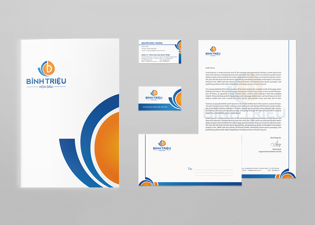 BÌNH TRIỆU - Thiết kế logo và hệ thống nhận diện thương hiệu công ty hoá dầu Bình Triệu